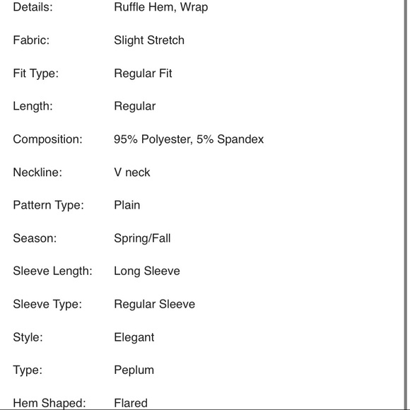 🧡3/$30 SHEIN Navy Blue Peplum Top Size Small - Picture 14 of 14